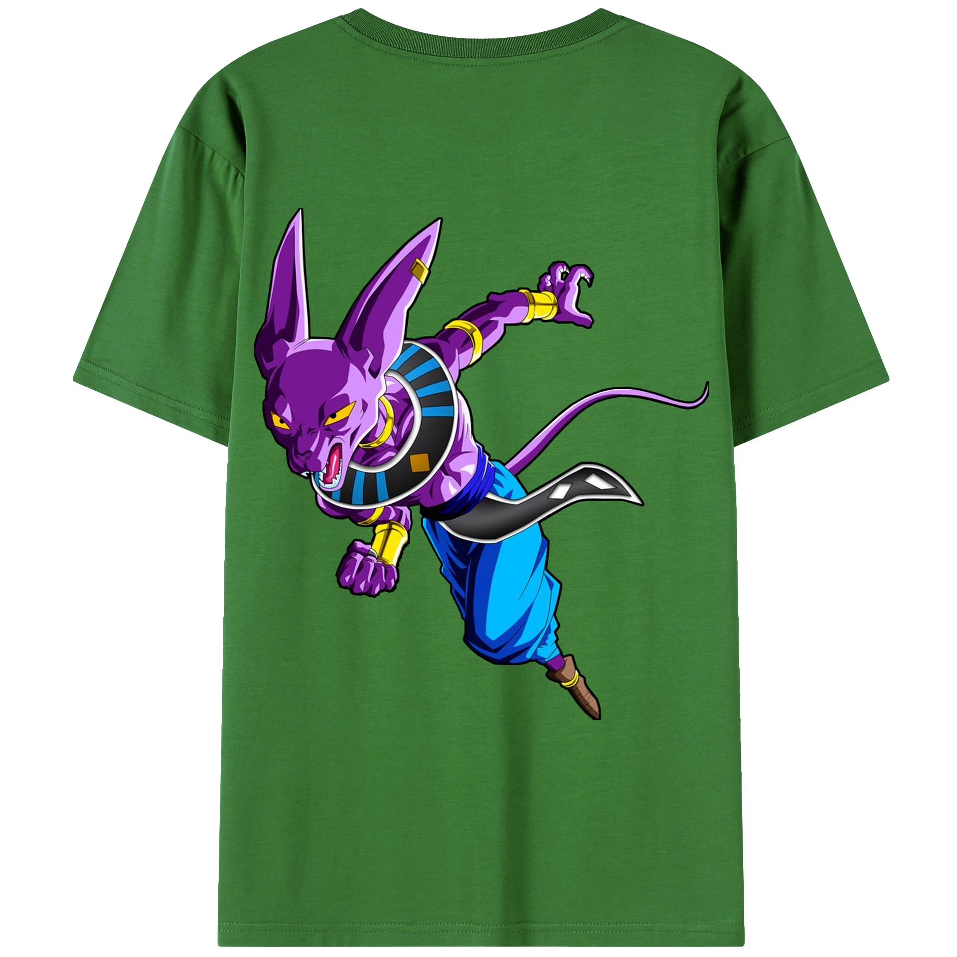 （画像用） ドラゴンボール ビルス 破壊神ビルス DRAGON BALL Beerus Birusu レディース半袖Tシャツ(バックプリント)
